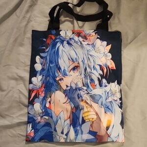 Floral Ganyu Print Tote Bag - Genshin Impact